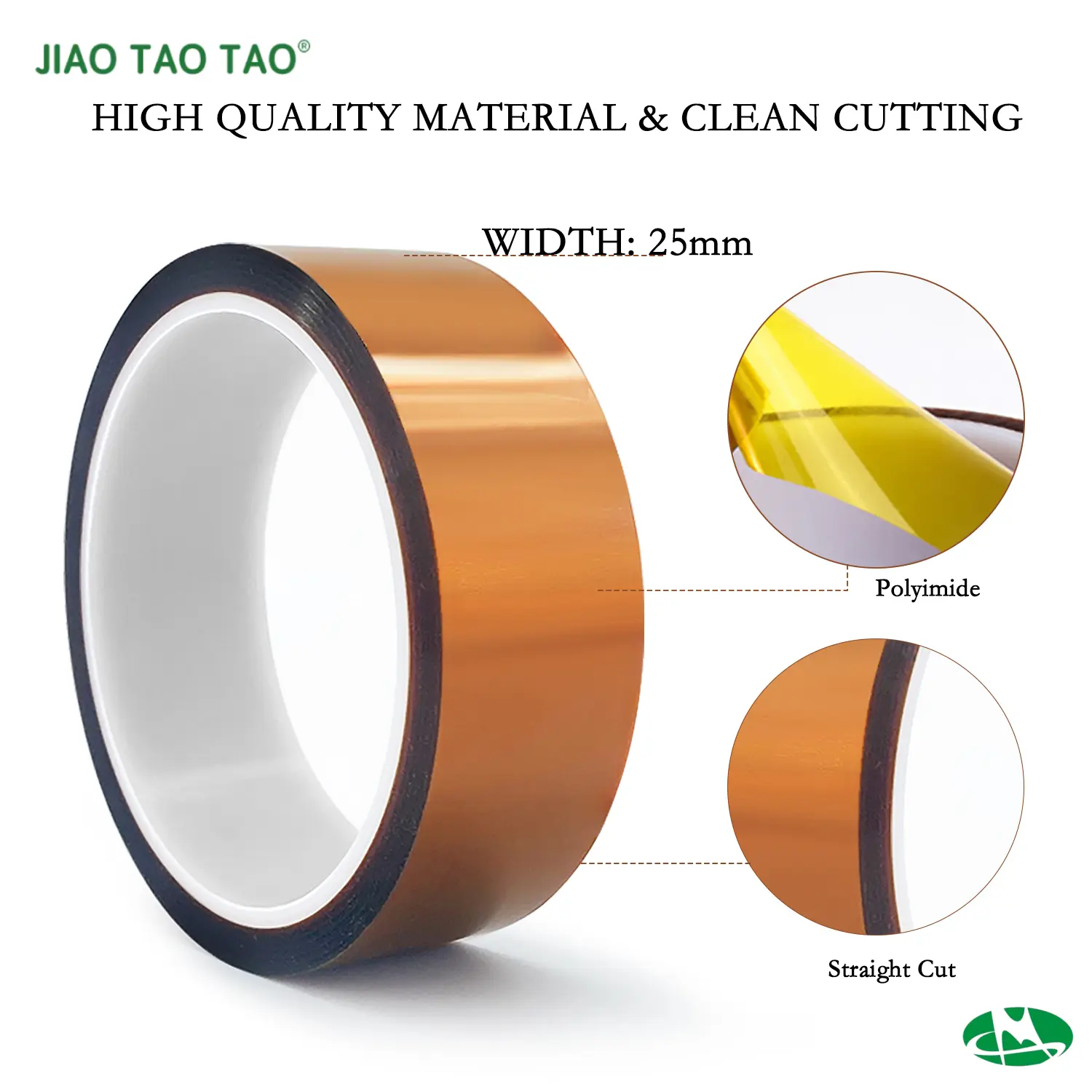 Single sided polyimide tape 0.05mm for 3D sublimation masking, PCB insulation, and high temperature processing.